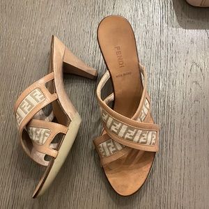 Fendi vintage clog heels
